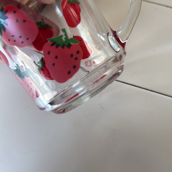 5 Vintage Luminarc France Strawberry Clear Glass Mug - Picture 4 of 4